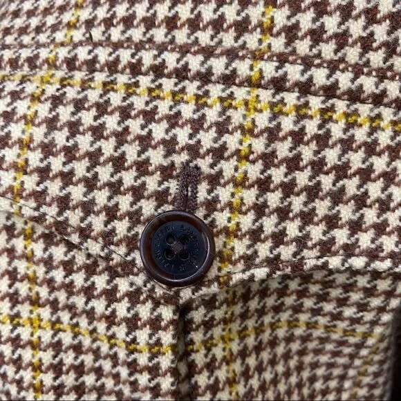 Ralph Lauren Collection Brown Multi Wool Check Plaid Jacket - Picture 6 of 16